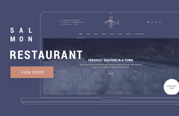 Salmon — Restaurant WordPress Theme