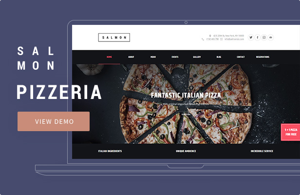 Salmon — Pizzeria WordPress Theme