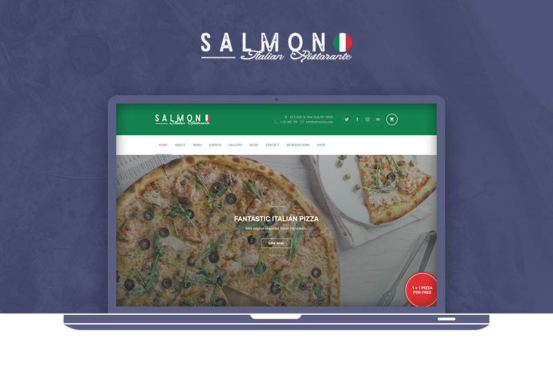 Salmon: Pizzeria WordPress Theme